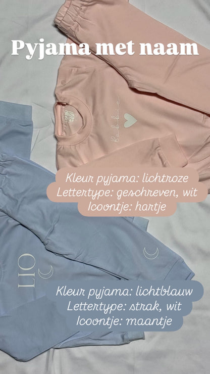 Kinderpyjama | Met naam en icoontje